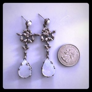 Antique mother of pearl dangle earrings